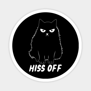 Hiss Off Cat Doodle Design Magnet